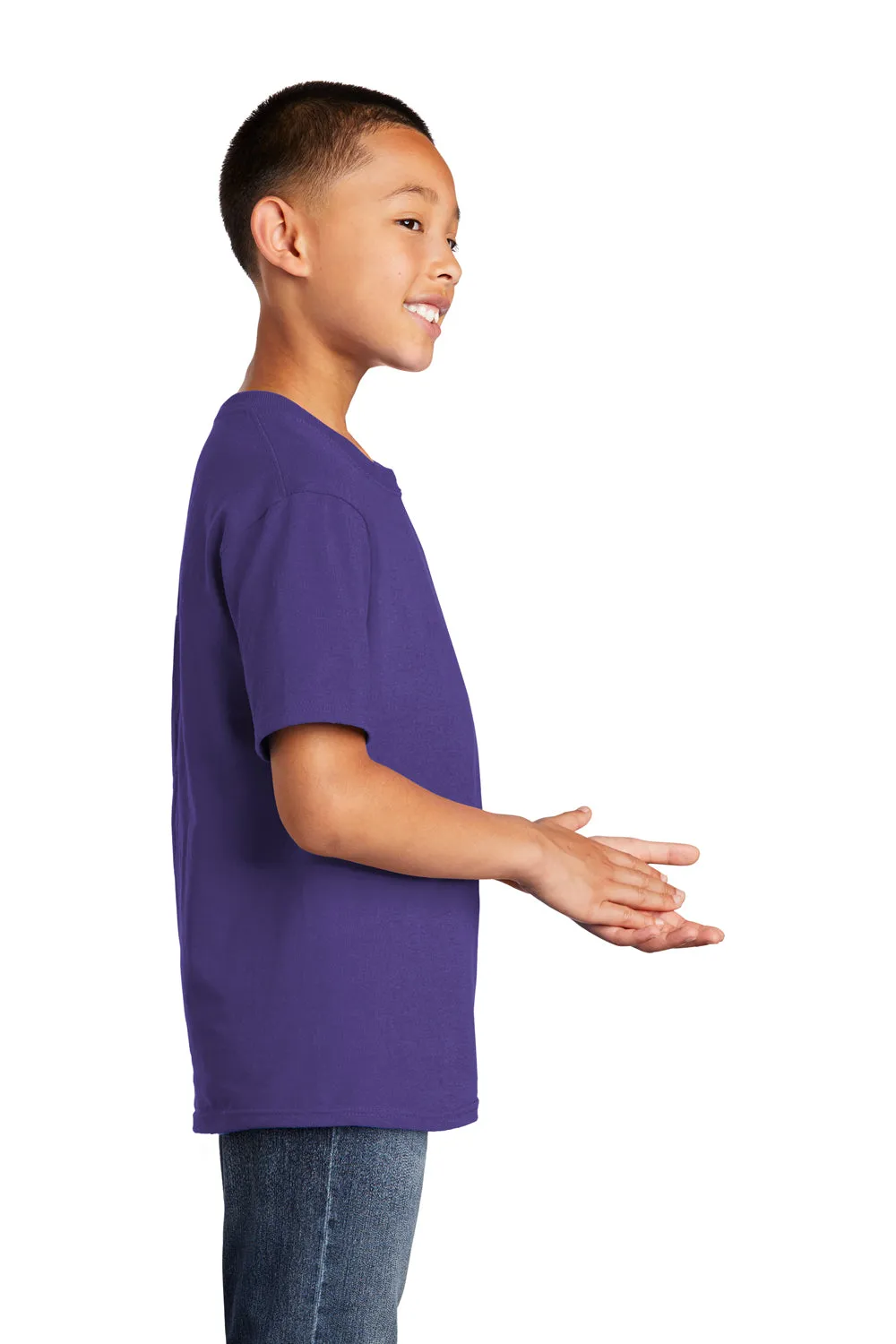 Port & Company Youth Core Short Sleeve Crewneck T-Shirt - Purple