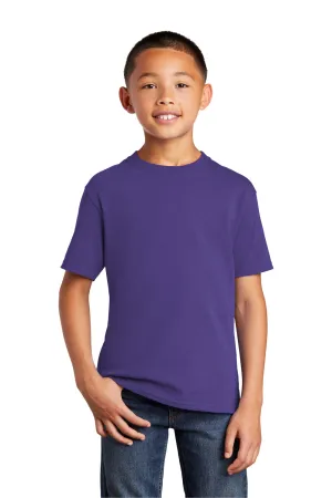 Port & Company Youth Core Short Sleeve Crewneck T-Shirt - Purple