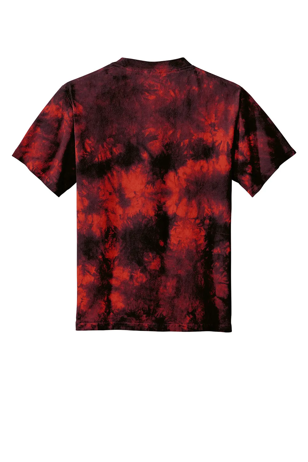 Port & Company Youth Crystal Tie-Dye Short Sleeve Crewneck T-Shirt - Black/Red