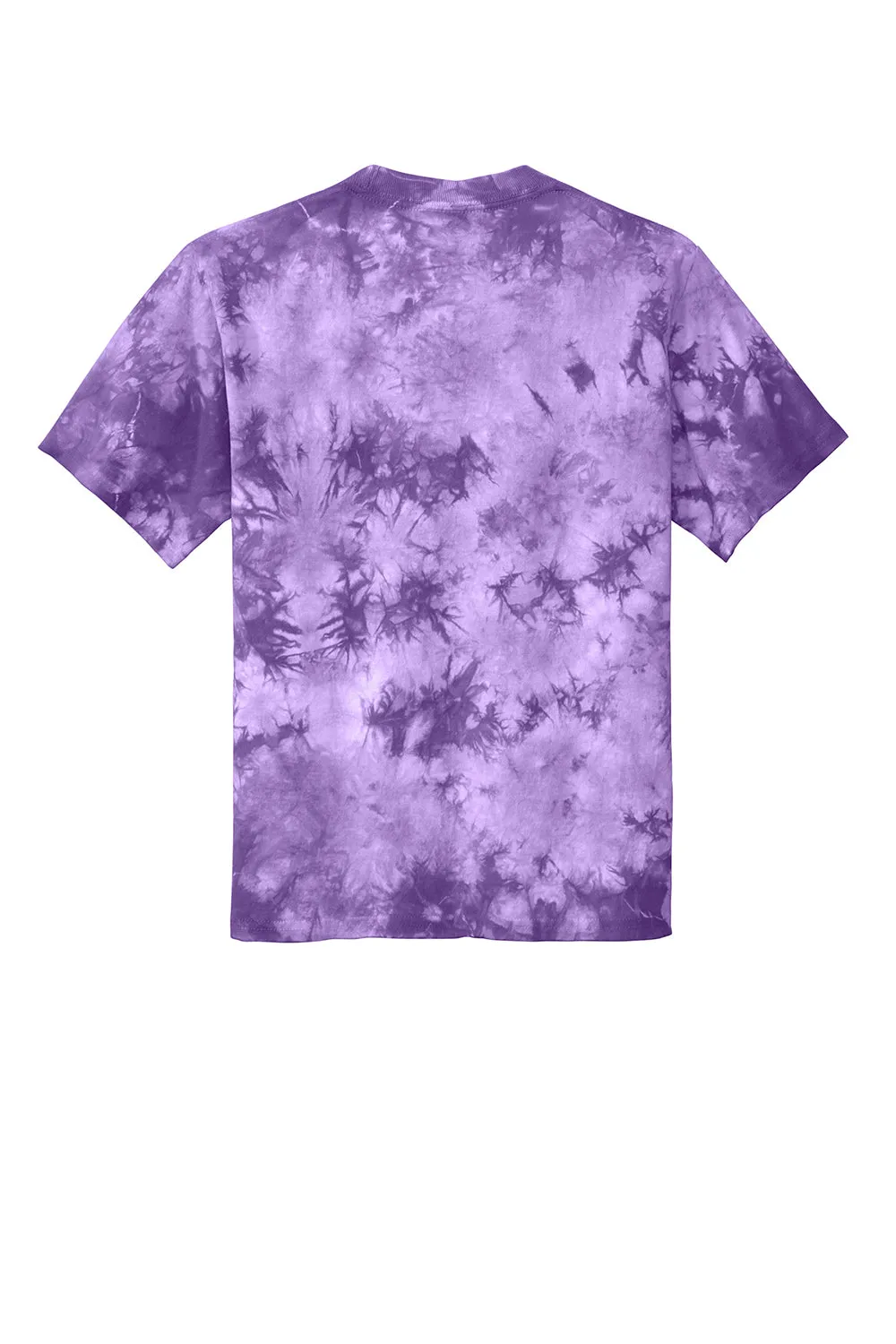Port & Company Youth Crystal Tie-Dye Short Sleeve Crewneck T-Shirt - Purple