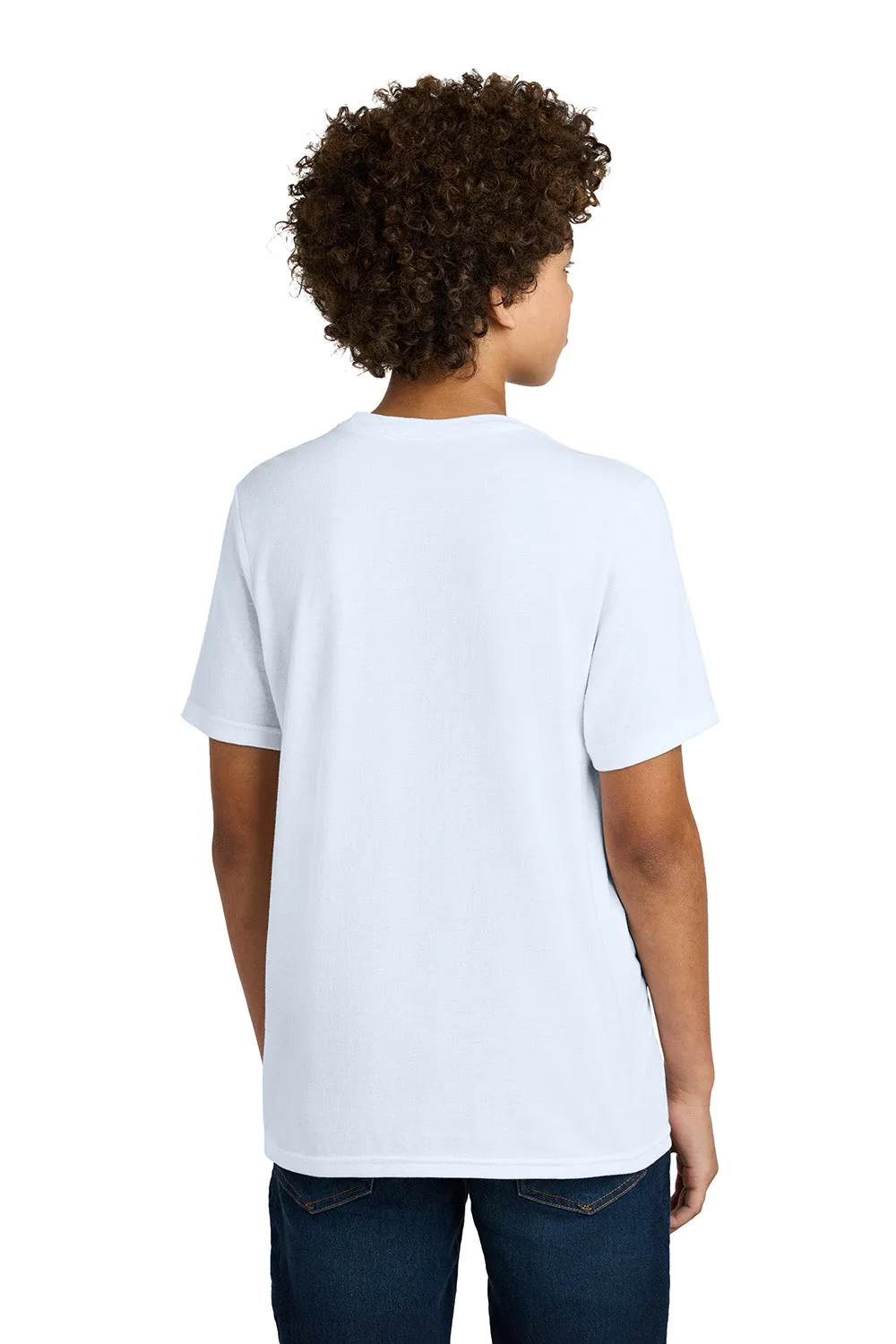 Port & Company Youth CVC Short Sleeve Crewneck T-Shirt - White