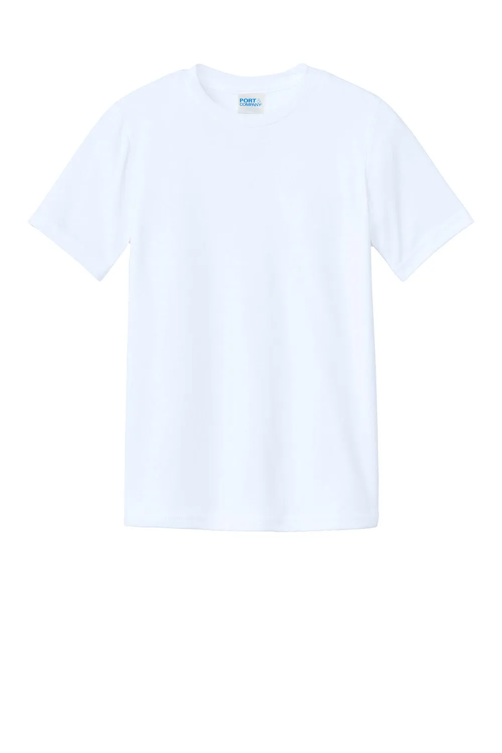 Port & Company Youth CVC Short Sleeve Crewneck T-Shirt - White