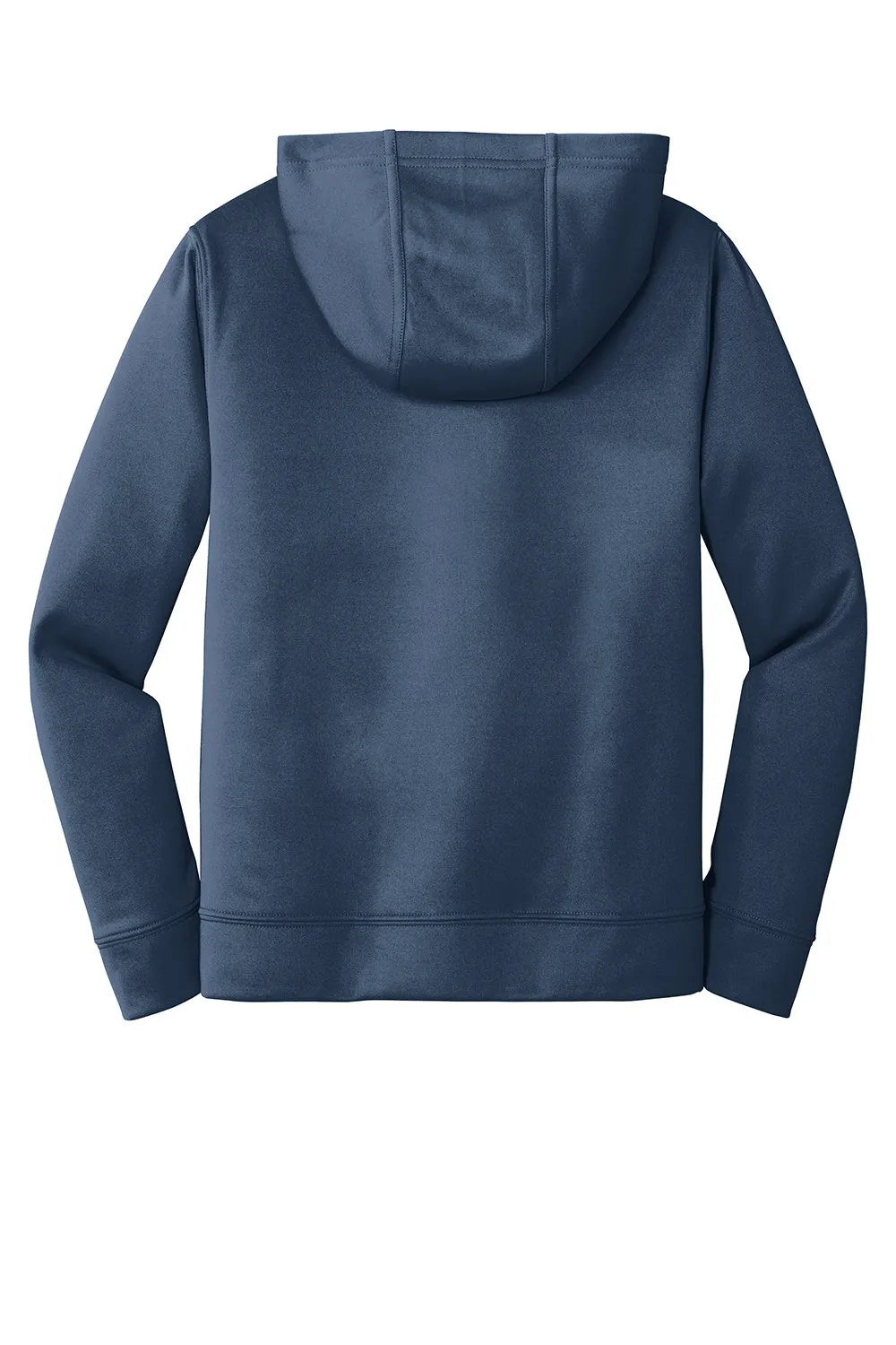 Port & Company Youth Dry Zone Performance Moisture Wicking Fleece Hooded Sweatshirt Hoodie w/ Pouch Pocket - Deep Navy Blue