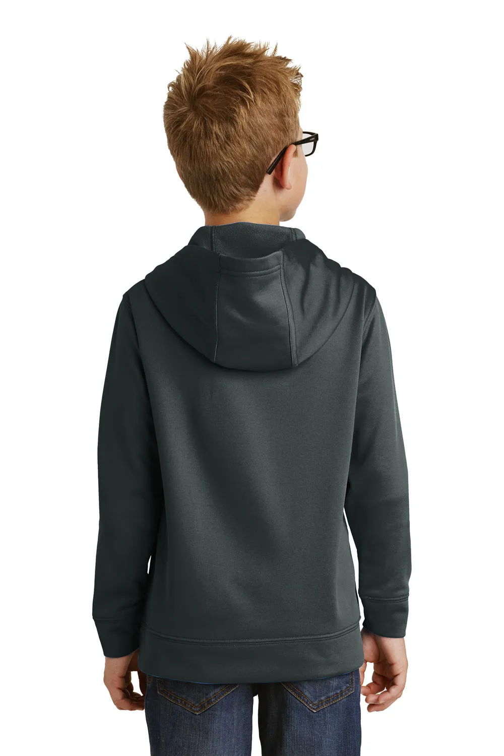 Port & Company Youth Dry Zone Performance Moisture Wicking Fleece Hooded Sweatshirt Hoodie w/ Pouch Pocket - Jet Black  Buy the latest Clothing Port-Company