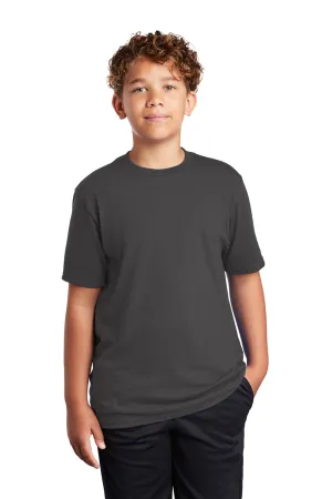 Port & Company Youth Dry Zone Performance Moisture Wicking Short Sleeve Crewneck T-Shirt - Charcoal Grey
