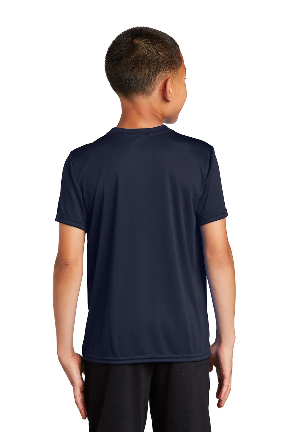 Port & Company Youth Dry Zone Performance Moisture Wicking Short Sleeve Crewneck T-Shirt - Deep Navy Blue