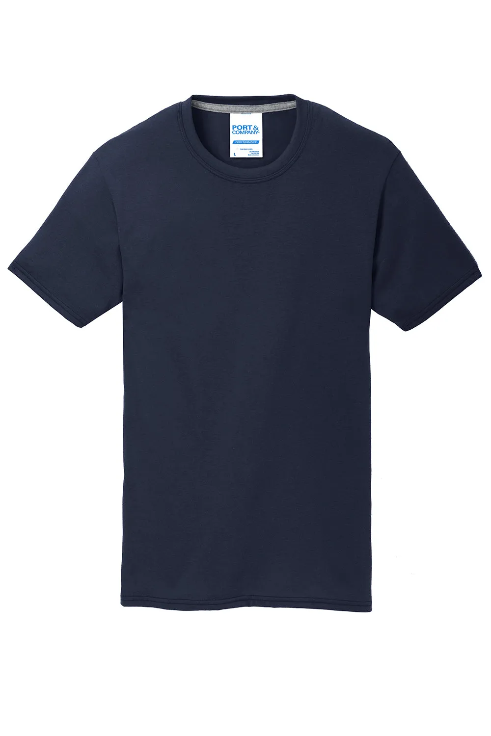 Port & Company Youth Dry Zone Performance Moisture Wicking Short Sleeve Crewneck T-Shirt - Deep Navy Blue