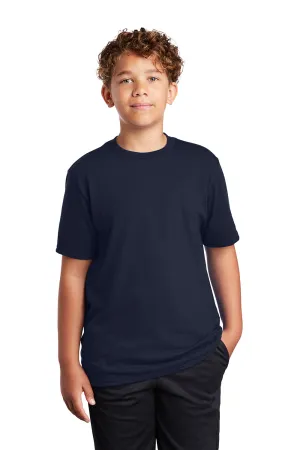 Port & Company Youth Dry Zone Performance Moisture Wicking Short Sleeve Crewneck T-Shirt - Deep Navy Blue