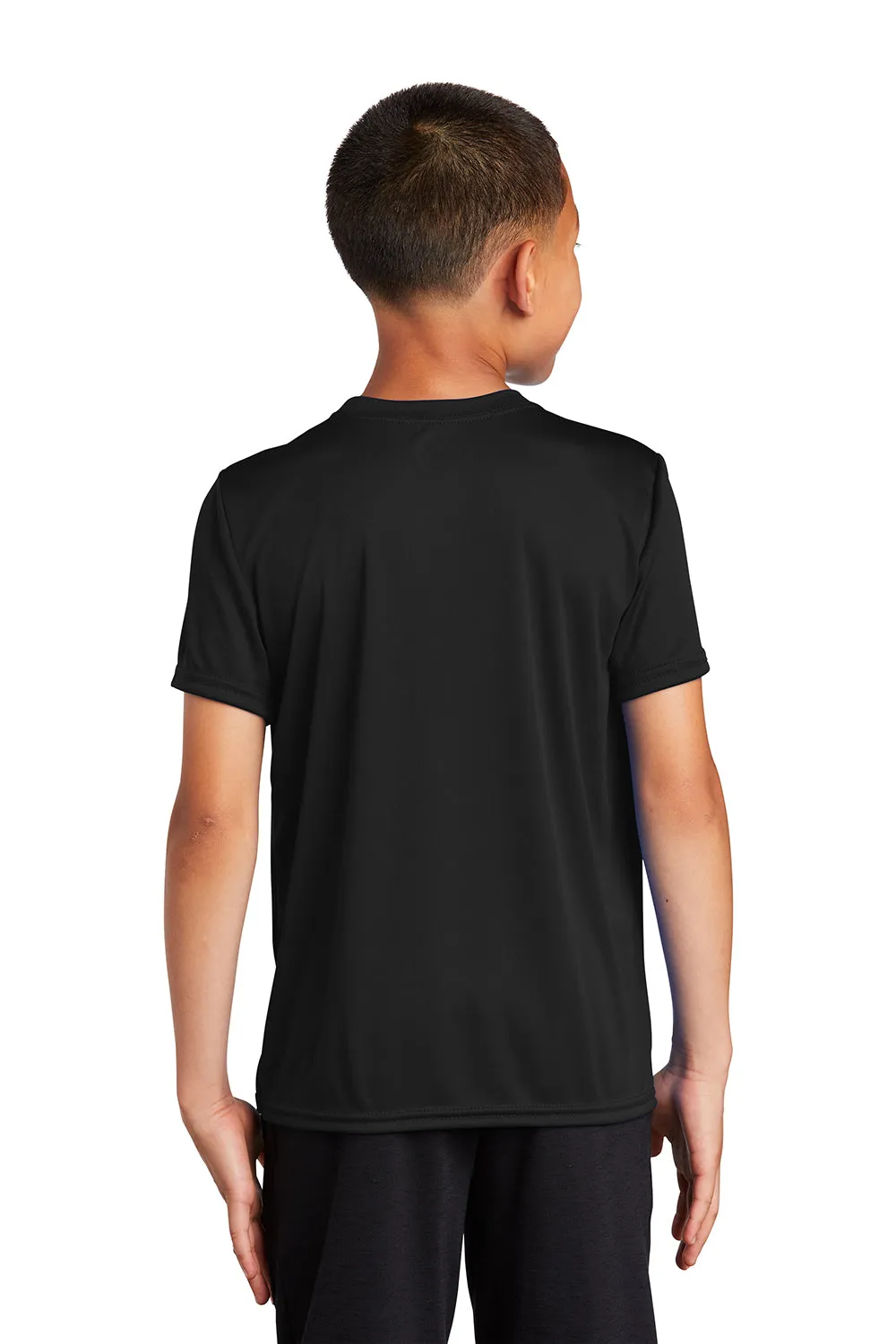 Port & Company Youth Dry Zone Performance Moisture Wicking Short Sleeve Crewneck T-Shirt - Jet Black