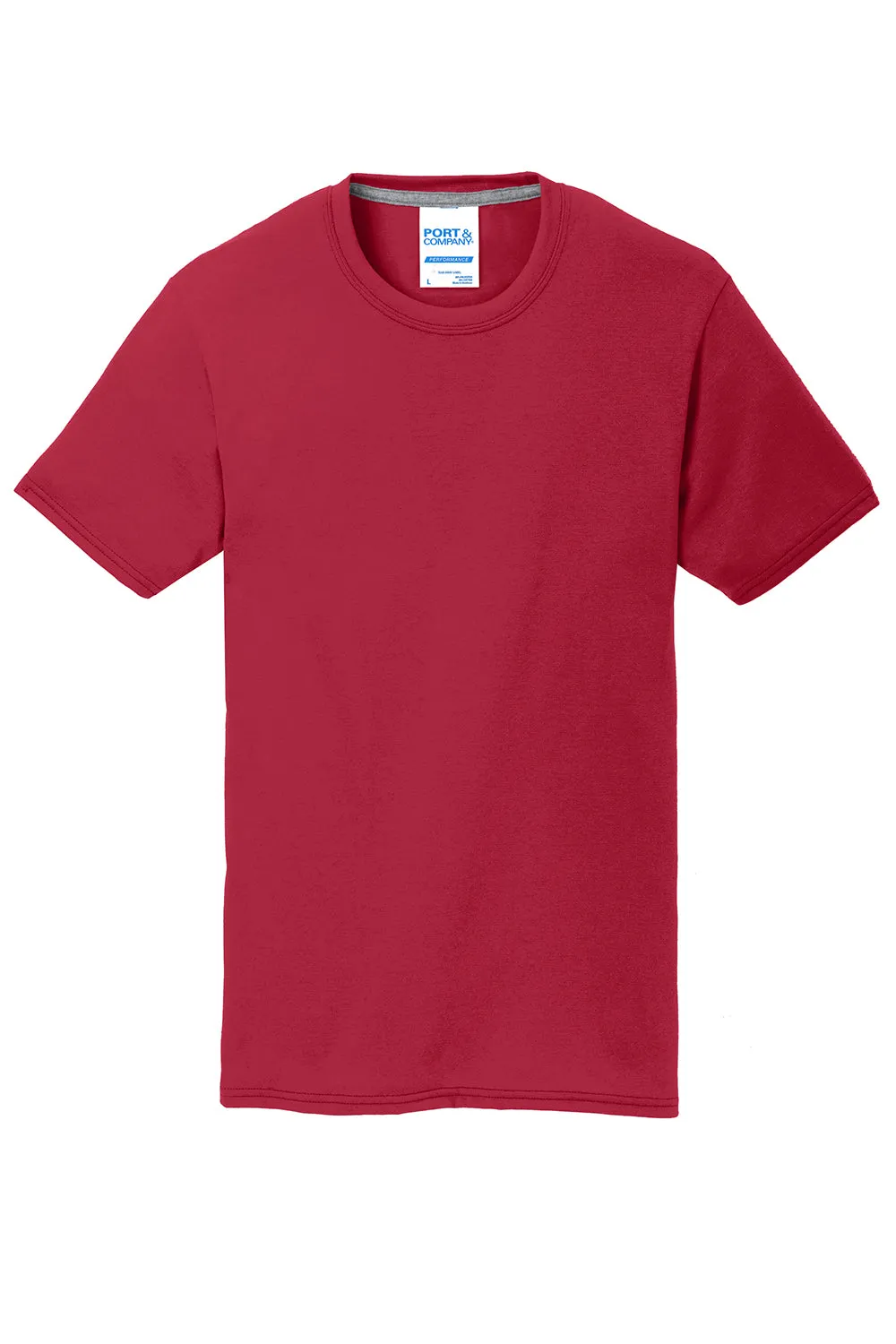 Port & Company Youth Dry Zone Performance Moisture Wicking Short Sleeve Crewneck T-Shirt - Red