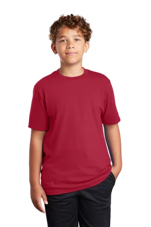 Port & Company Youth Dry Zone Performance Moisture Wicking Short Sleeve Crewneck T-Shirt - Red