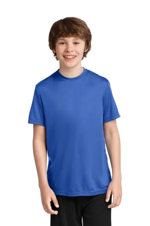 Port & Company Youth Dry Zone Performance Moisture Wicking Short Sleeve Crewneck T-Shirt - Royal Blue