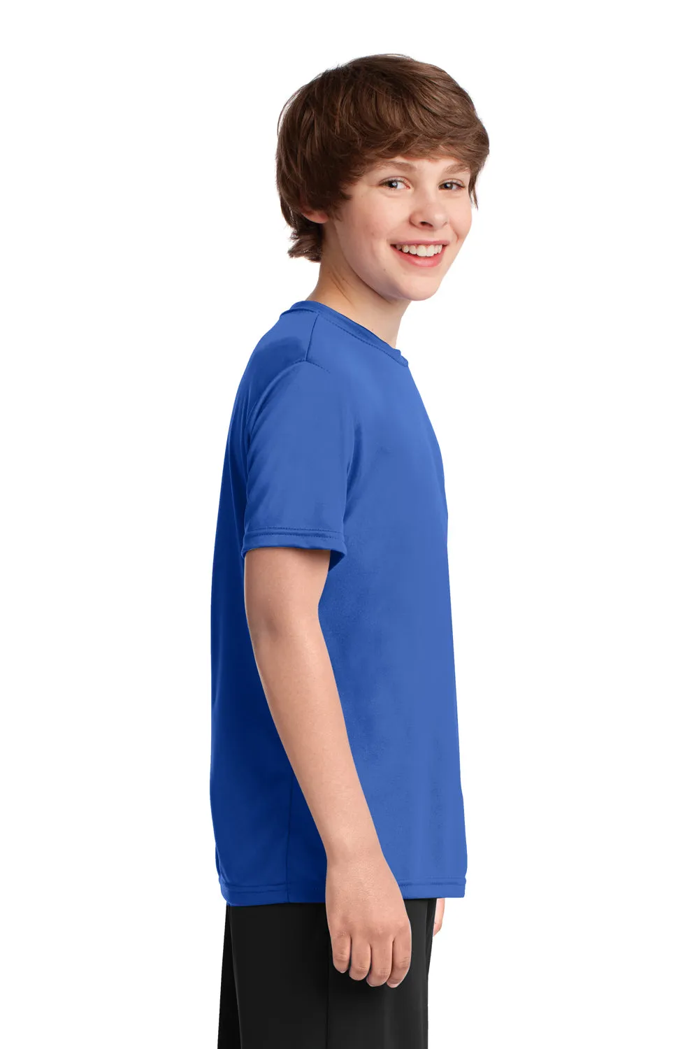 Port & Company Youth Dry Zone Performance Moisture Wicking Short Sleeve Crewneck T-Shirt - Royal Blue