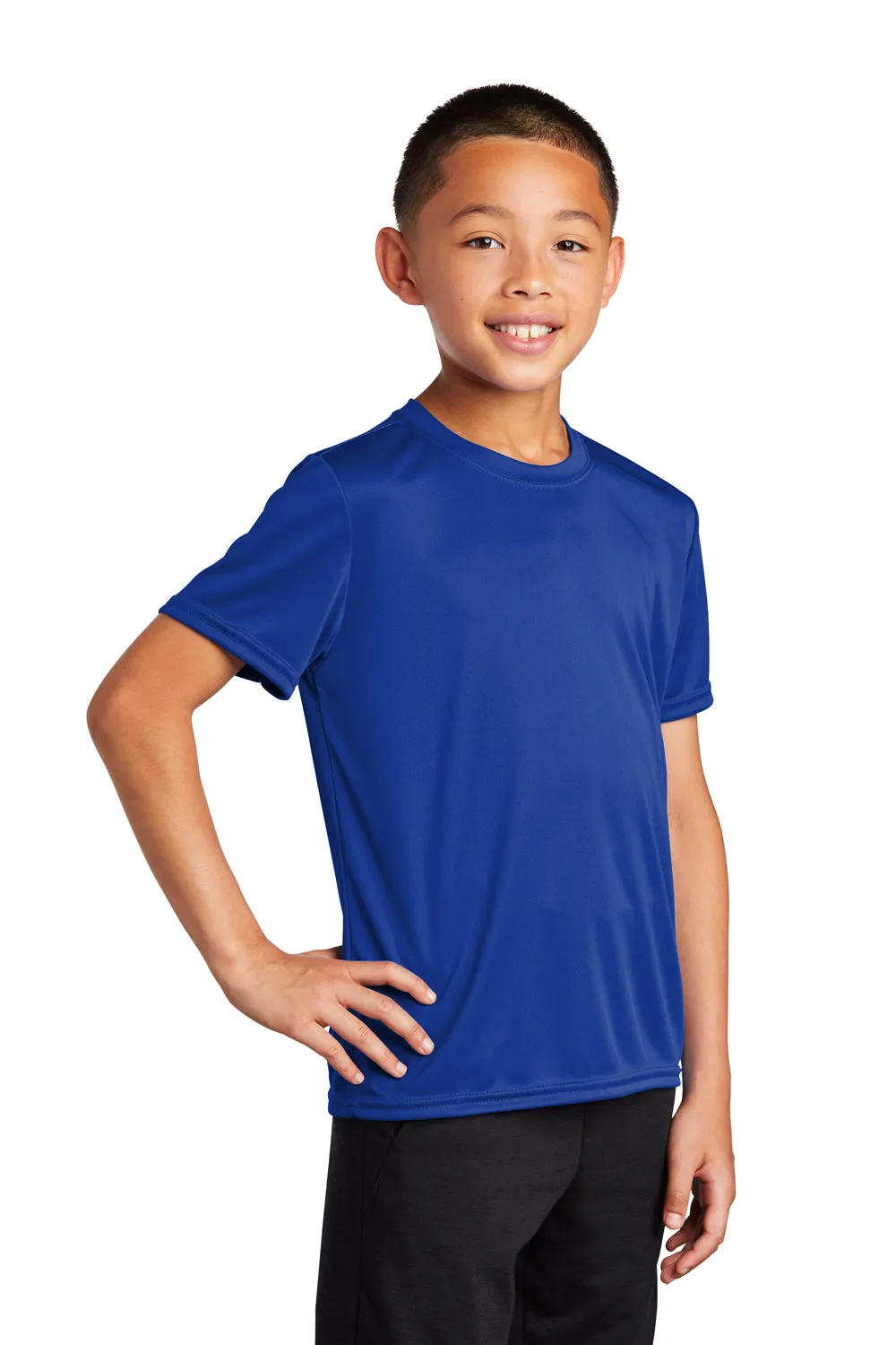 Port & Company Youth Dry Zone Performance Moisture Wicking Short Sleeve Crewneck T-Shirt - True Royal Blue