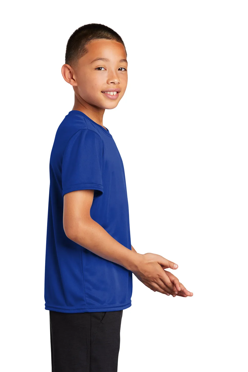 Port & Company Youth Dry Zone Performance Moisture Wicking Short Sleeve Crewneck T-Shirt - True Royal Blue