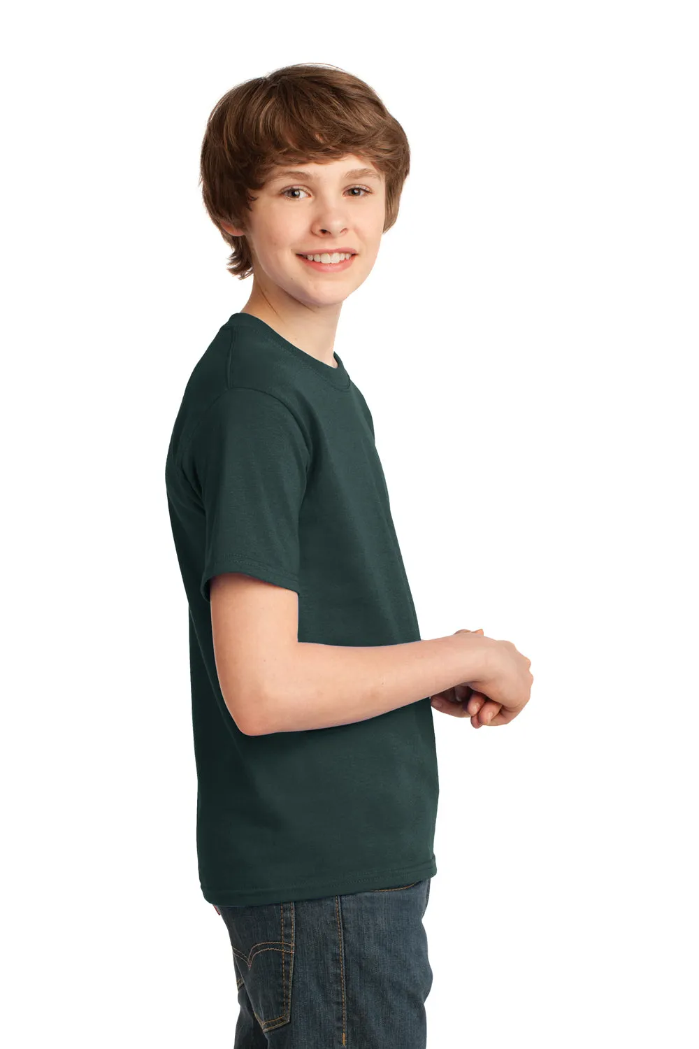 Port & Company Youth Essential Short Sleeve Crewneck T-Shirt - Dark Green