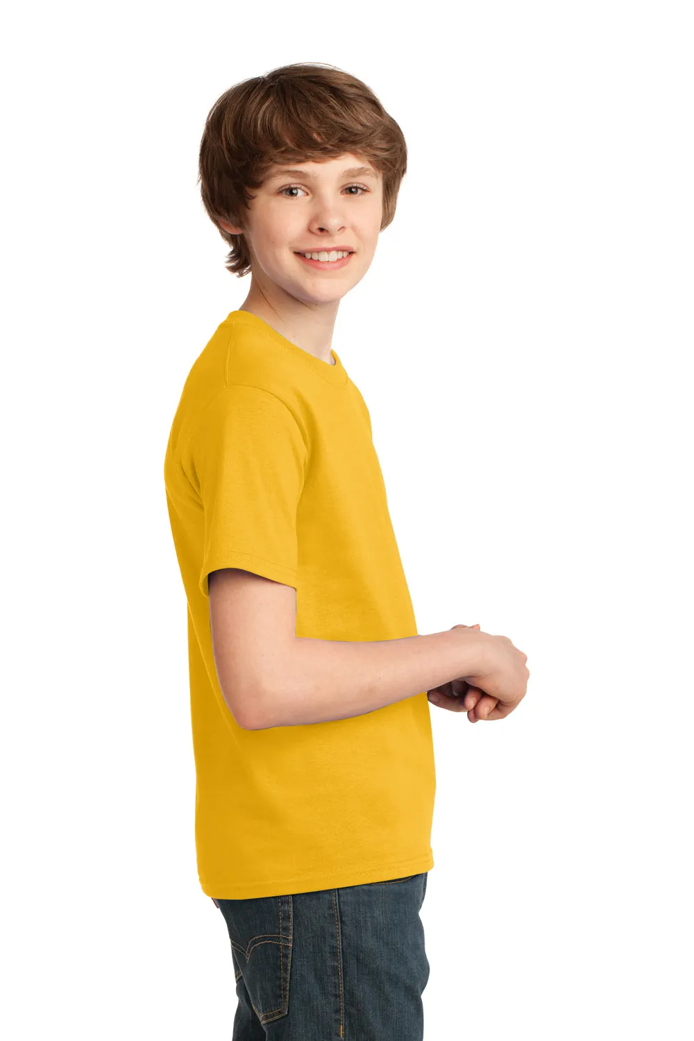 Port & Company Youth Essential Short Sleeve Crewneck T-Shirt - Lemon Yellow  Buy the latest Clothing Port-Company