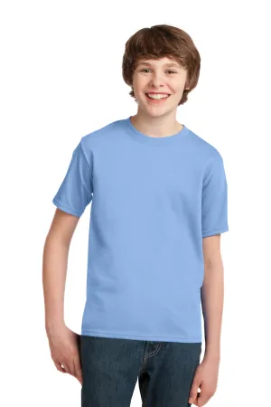 Port & Company Youth Essential Short Sleeve Crewneck T-Shirt - Light Blue