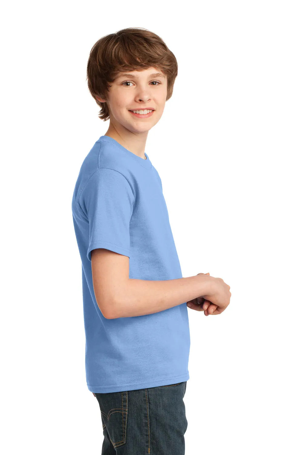 Port & Company Youth Essential Short Sleeve Crewneck T-Shirt - Light Blue