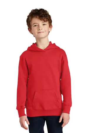 Port & Company Youth Fan Favorite Fleece Hooded Sweatshirt Hoodie w/ Pouch Pocket - Bright Red  Buy the latest Clothing Port-Company
