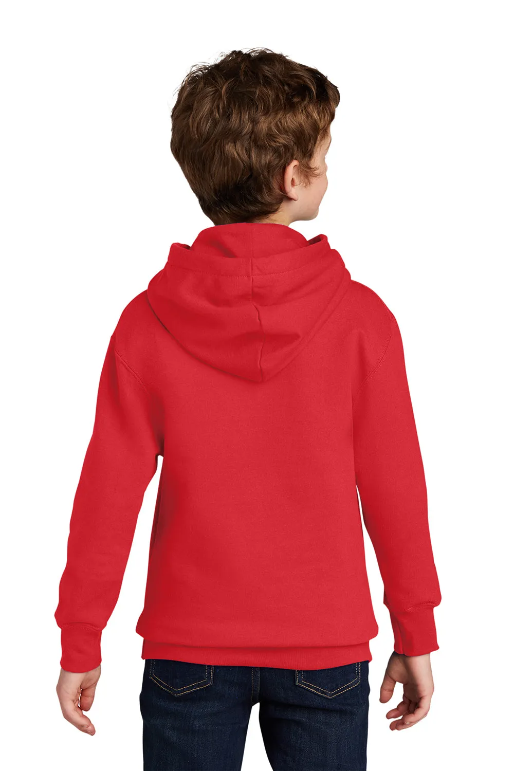 Port & Company Youth Fan Favorite Fleece Hooded Sweatshirt Hoodie w/ Pouch Pocket - Bright Red  Buy the latest Clothing Port-Company