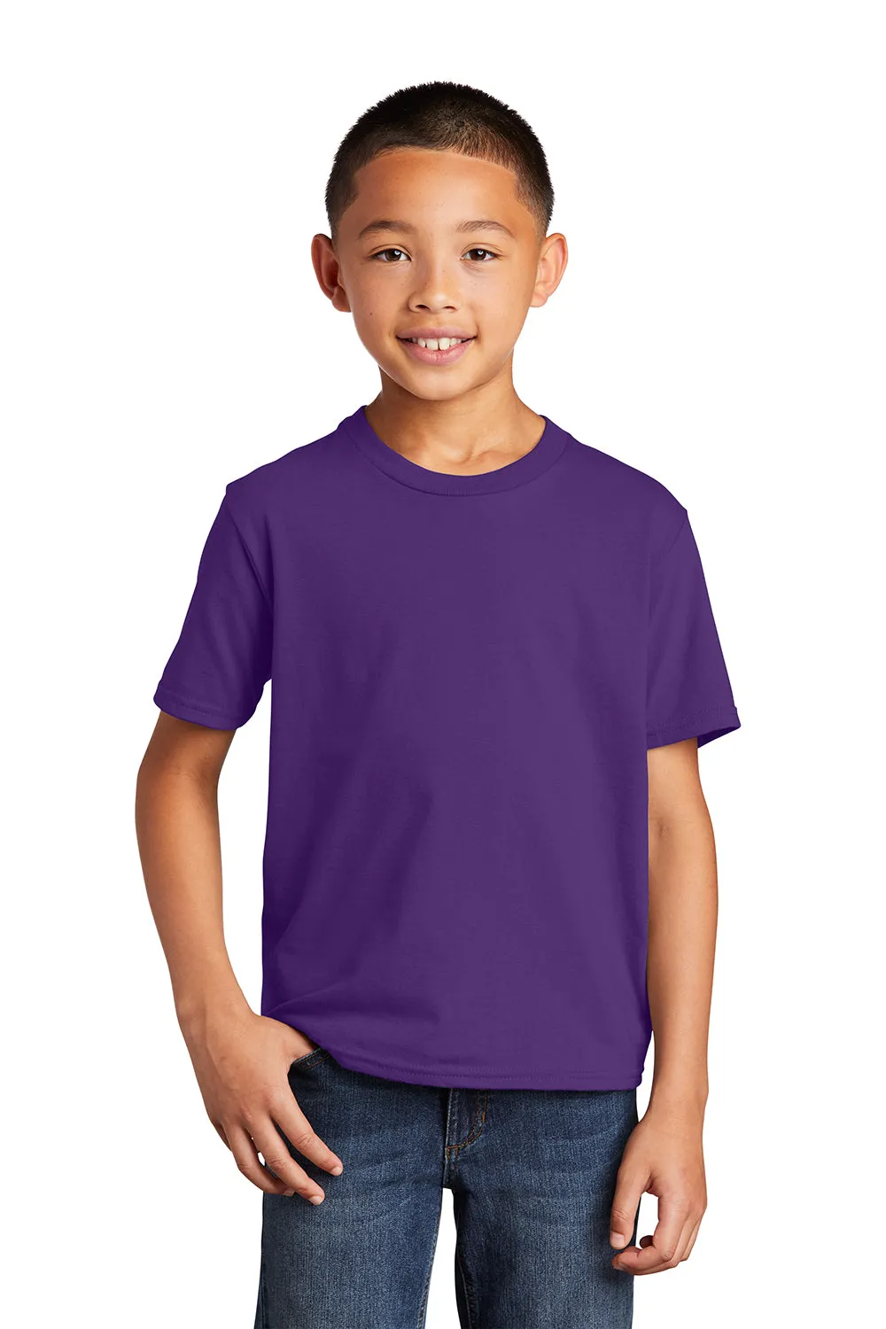 Port & Company Youth Fan Favorite Short Sleeve Crewneck T-Shirt - Team Purple  Buy the latest Clothing Port-Company