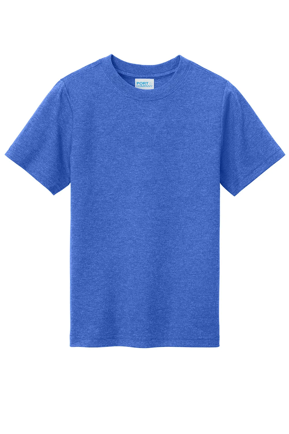 Port & Company Youth Short Sleeve Crewneck T-Shirt - Heather Royal Blue