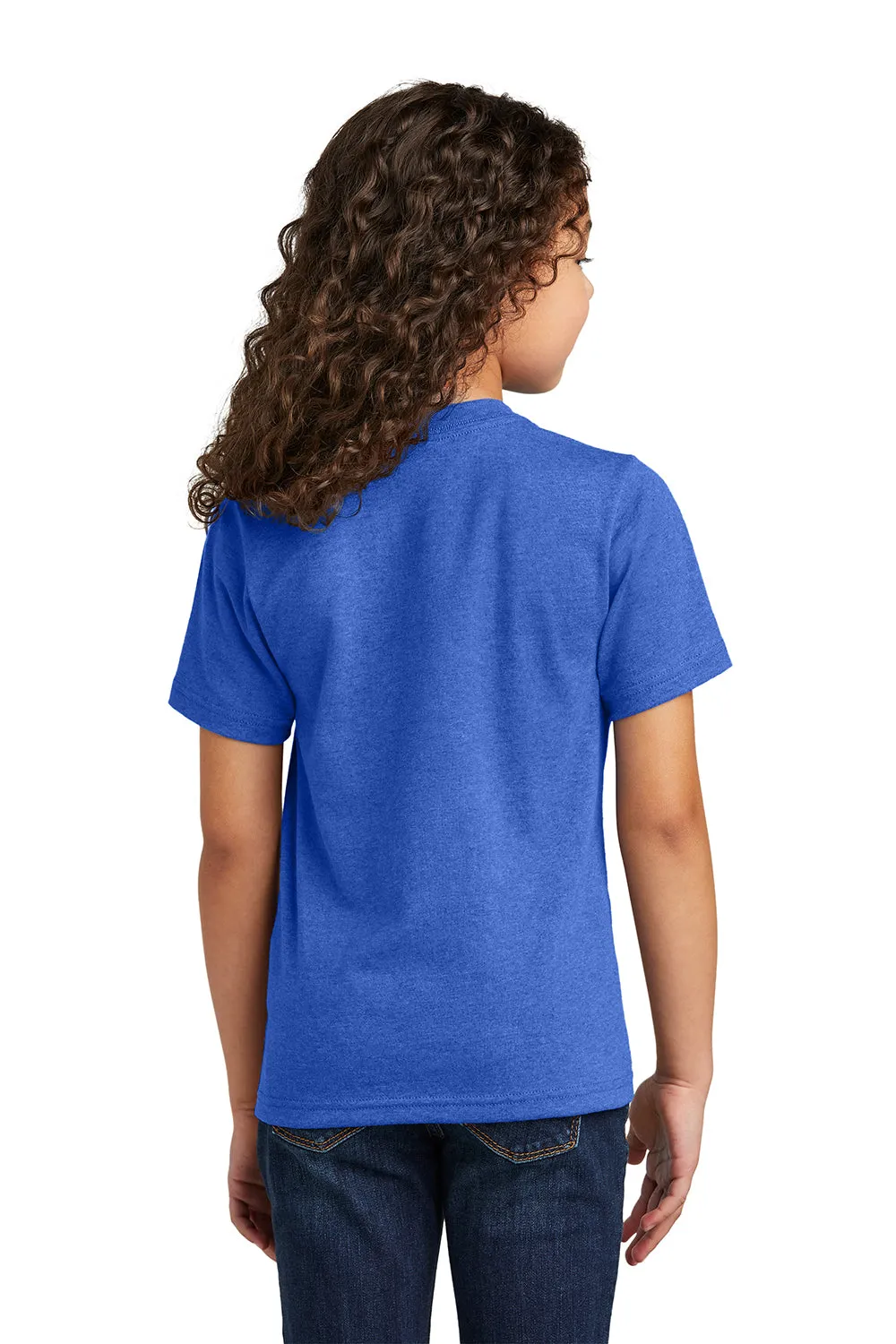 Port & Company Youth Short Sleeve Crewneck T-Shirt - Heather Royal Blue