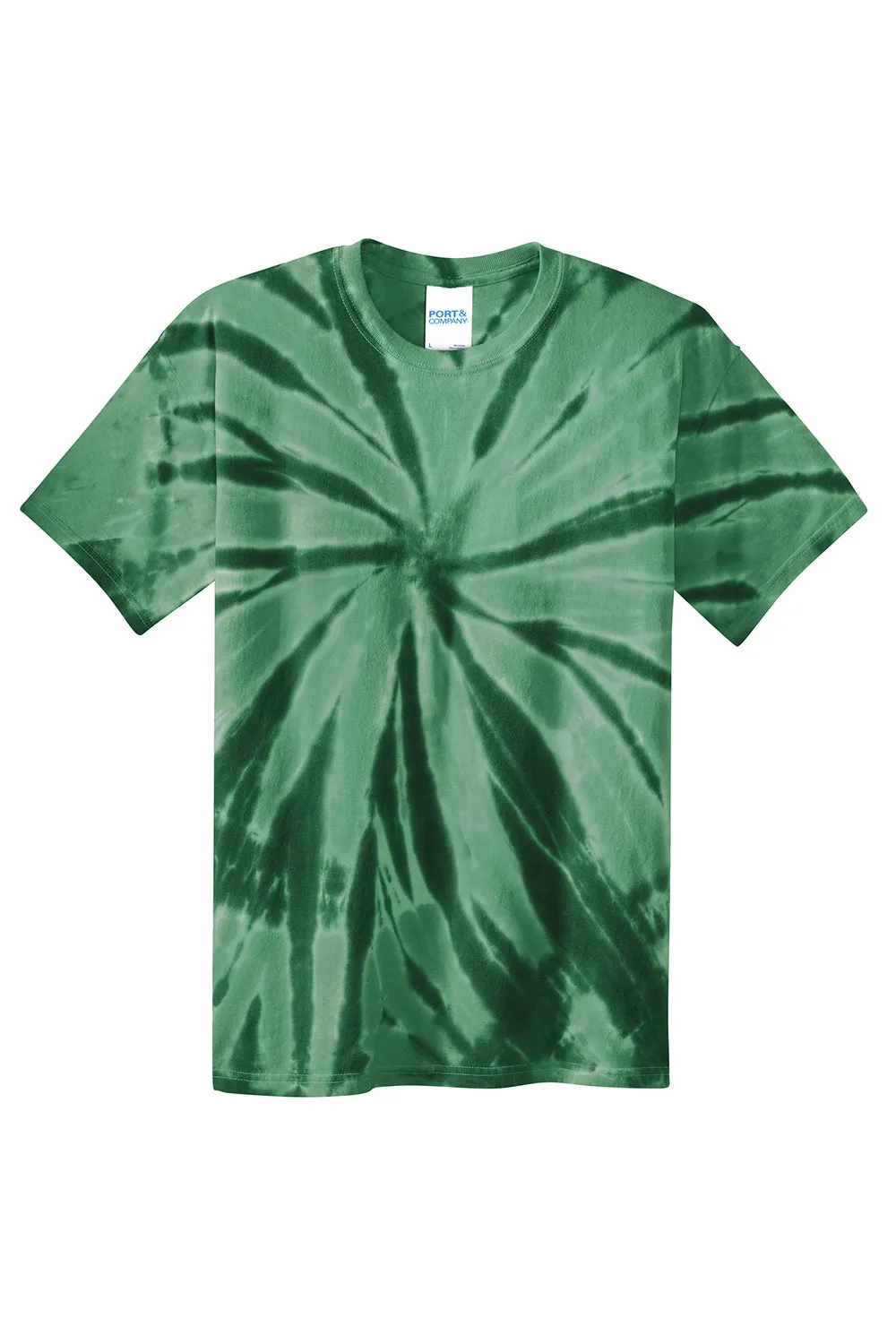Port & Company Youth Tie-Dye Short Sleeve Crewneck T-Shirt - Forest Green