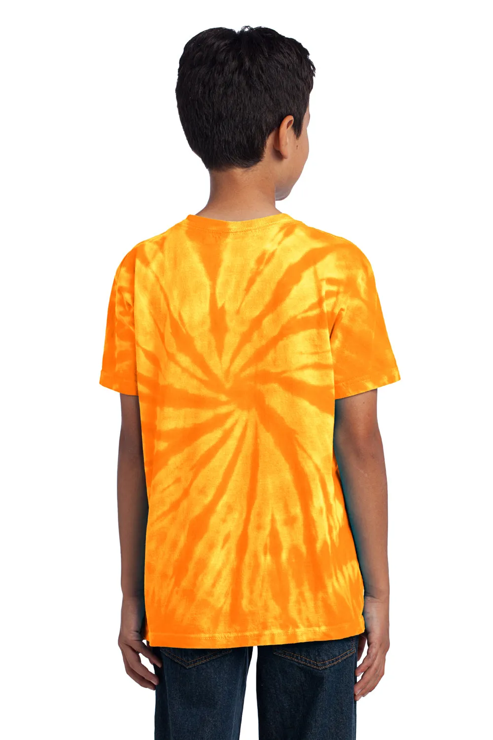 Port & Company Youth Tie-Dye Short Sleeve Crewneck T-Shirt - Gold