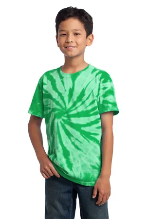 Port & Company Youth Tie-Dye Short Sleeve Crewneck T-Shirt - Kelly Green