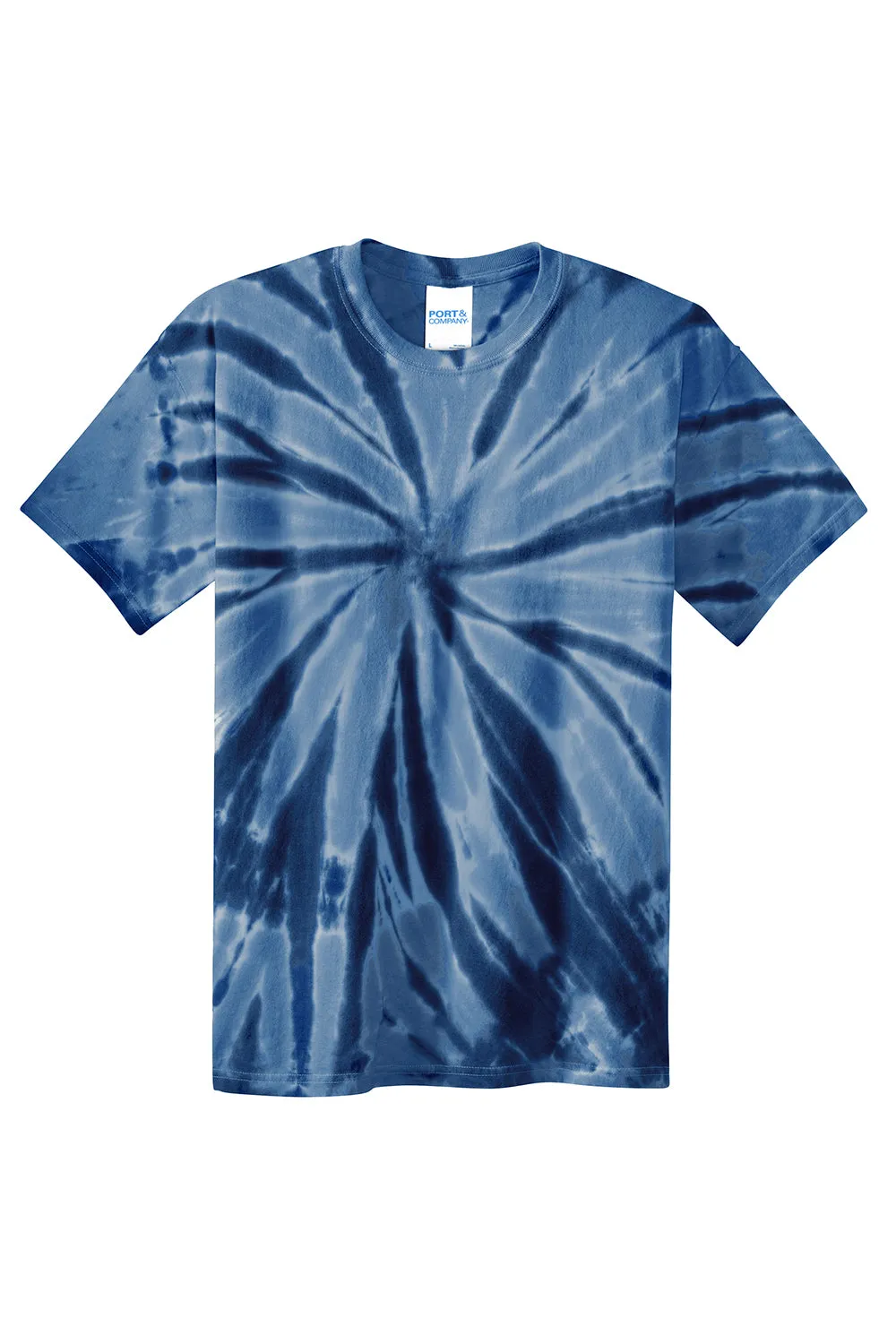 Port & Company Youth Tie-Dye Short Sleeve Crewneck T-Shirt - Navy Blue