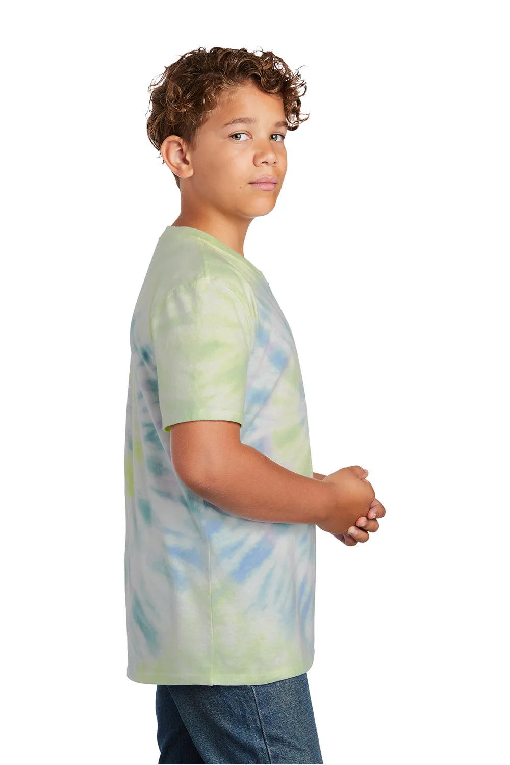 Port & Company Youth Tie-Dye Short Sleeve Crewneck T-Shirt - Watercolor Spiral  Buy the latest Clothing Port-Company