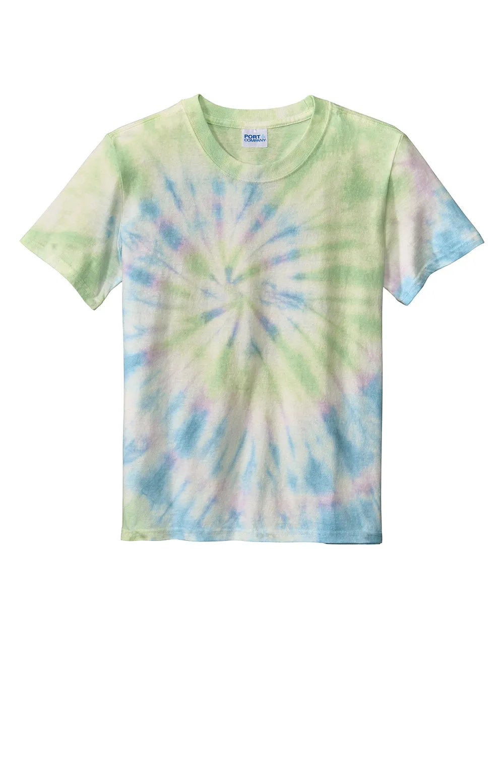 Port & Company Youth Tie-Dye Short Sleeve Crewneck T-Shirt - Watercolor Spiral  Buy the latest Clothing Port-Company