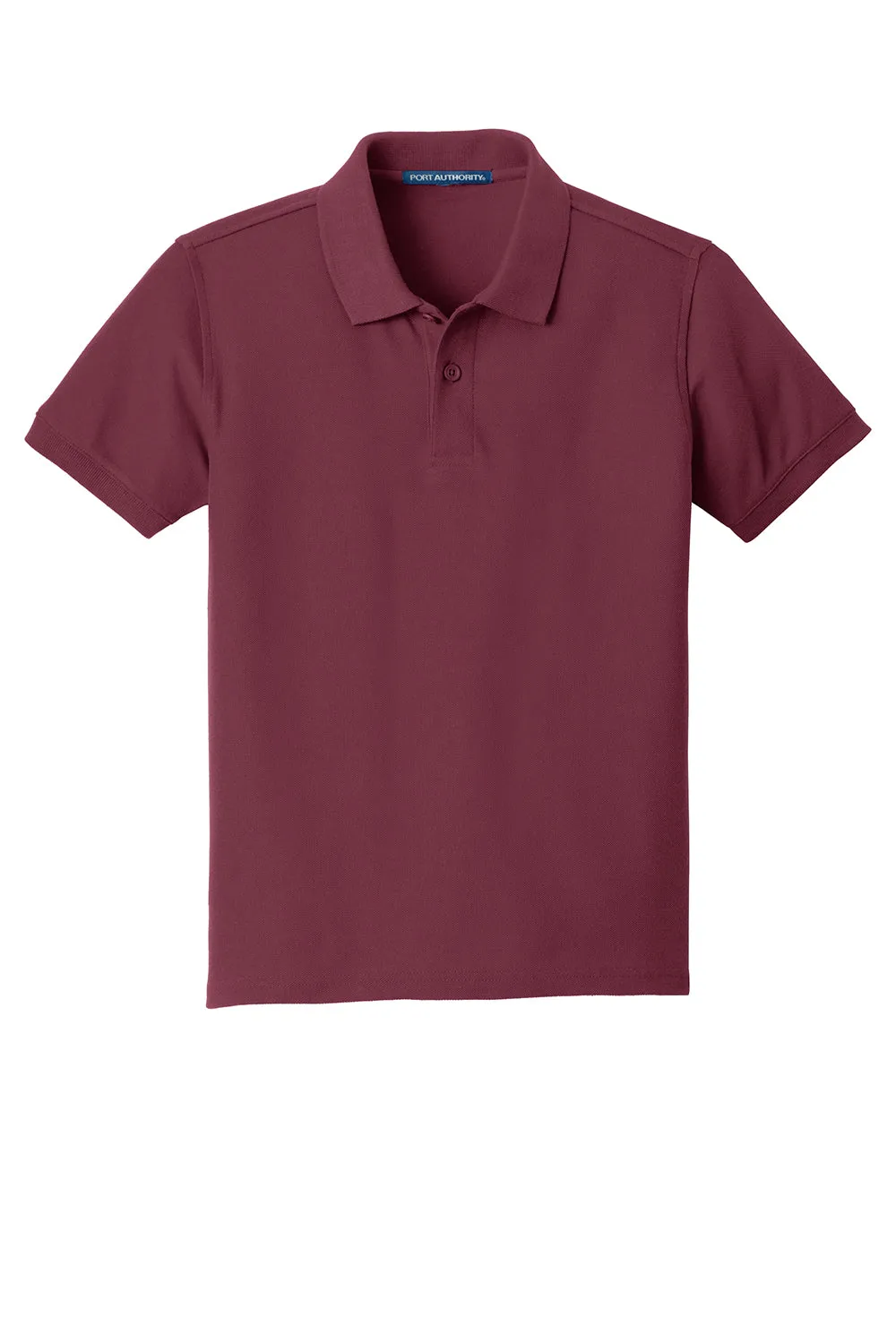 Port Authority Youth Core Classic Short Sleeve Polo Shirt - Burgundy