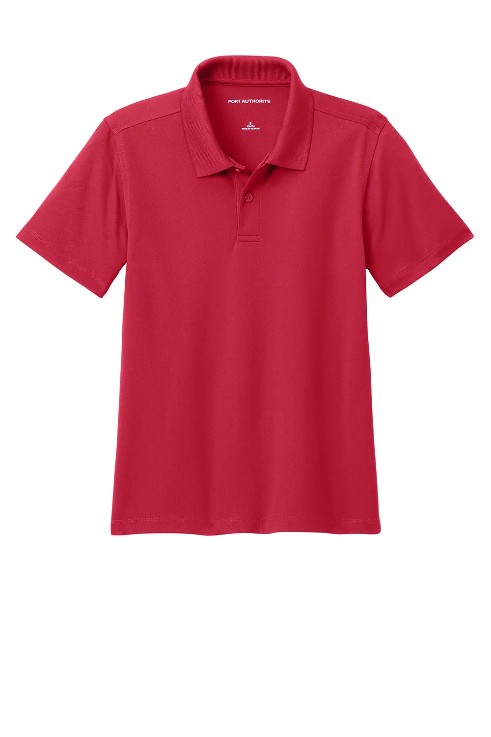 Port Authority Youth Dry Zone Moisture Wicking Short Sleeve Polo Shirt - Rich Red