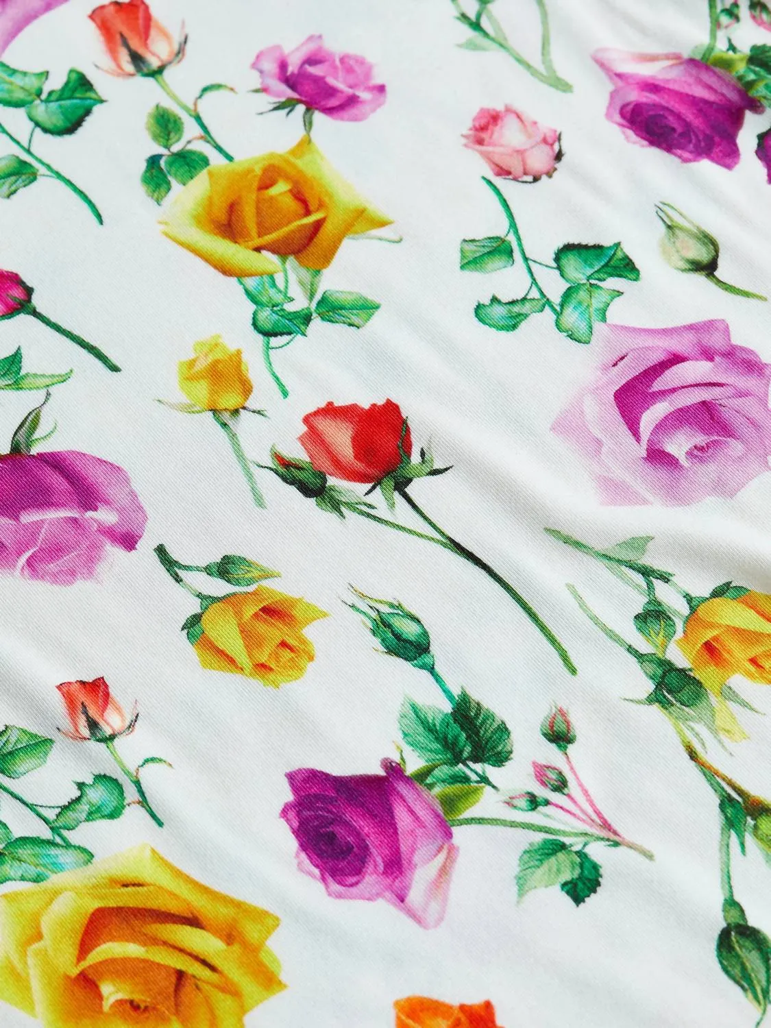 Ressi Short Sleeve Crew Mix Tee In Rose White Multi