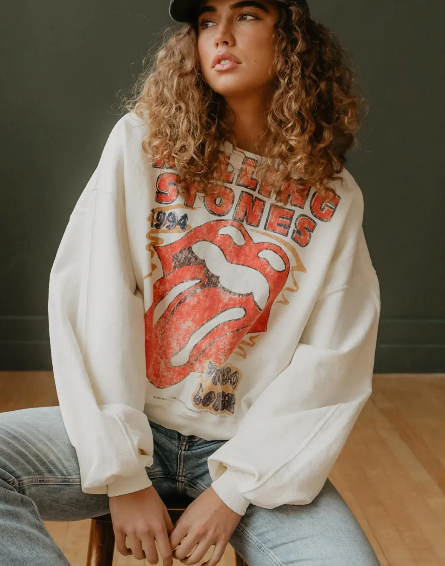 Rolling Stones 1994 Voodoo Lounge Sweatshirt In Vintage White