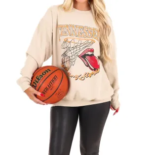 Rolling Stones Volunteers Basketball Net Sweatshirt In Sand