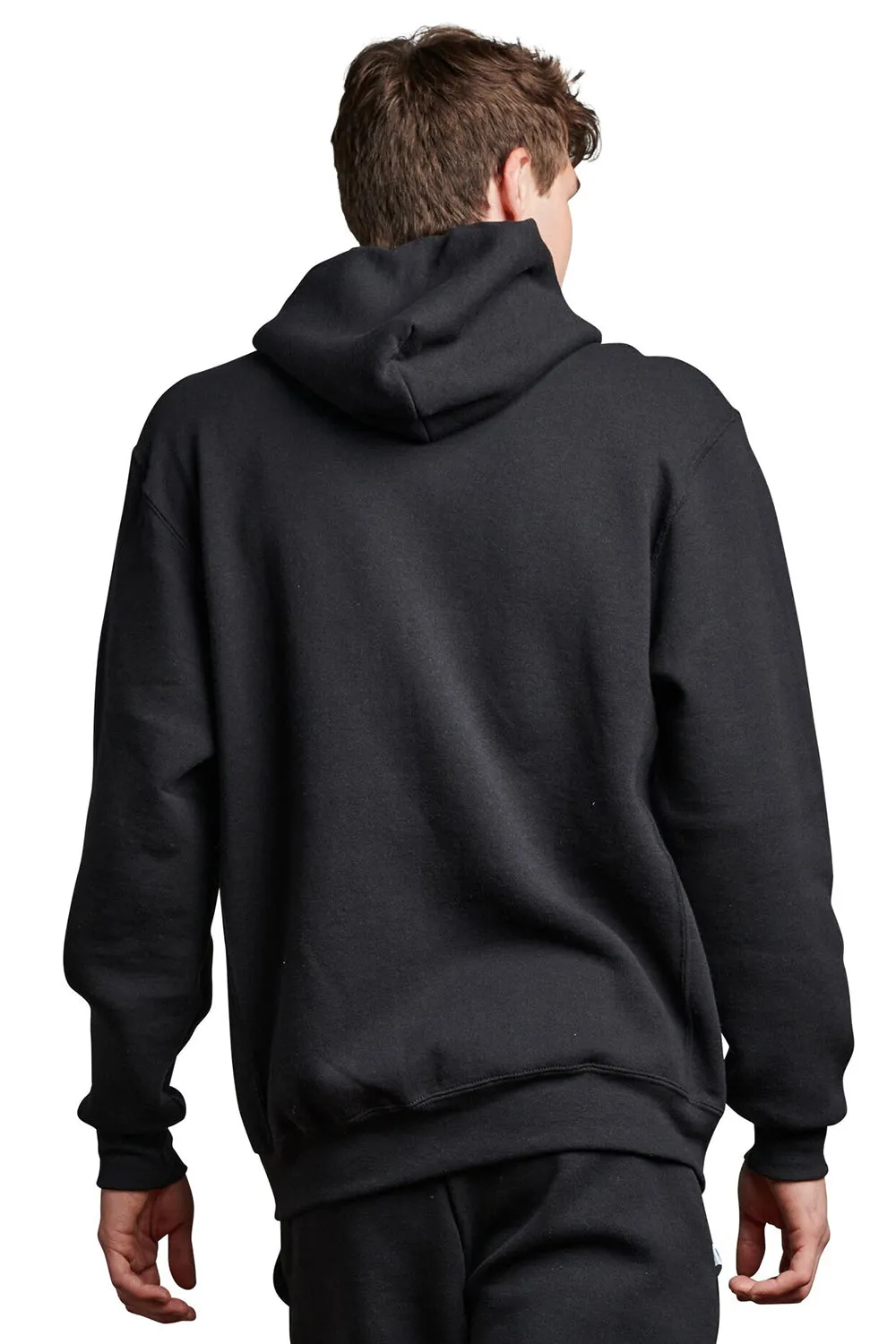 Russell Athletic Mens Dri-Power Moisture Wicking Hooded Sweatshirt Hoodie w/ Pouch Pocket - Black