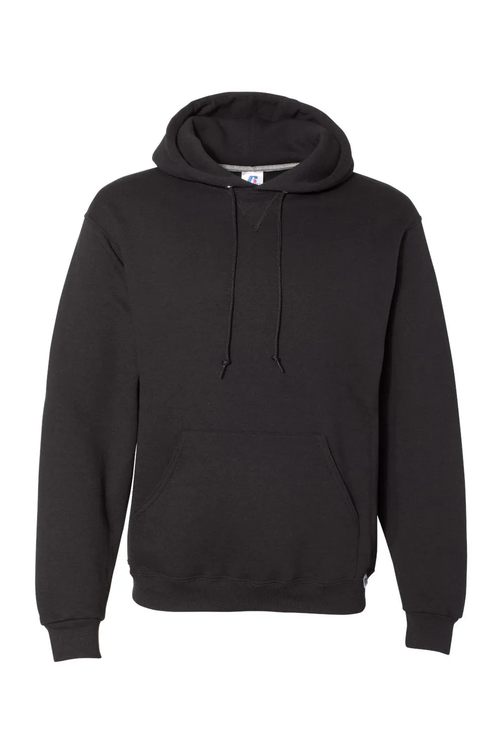 Russell Athletic Mens Dri-Power Moisture Wicking Hooded Sweatshirt Hoodie w/ Pouch Pocket - Black