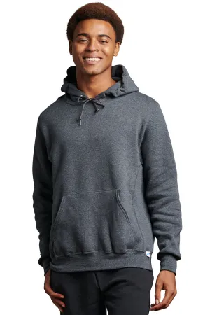 Russell Athletic Mens Dri-Power Moisture Wicking Hooded Sweatshirt Hoodie w/ Pouch Pocket - Heather Black