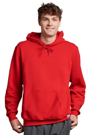 Russell Athletic Mens Dri-Power Moisture Wicking Hooded Sweatshirt Hoodie w/ Pouch Pocket - True Red