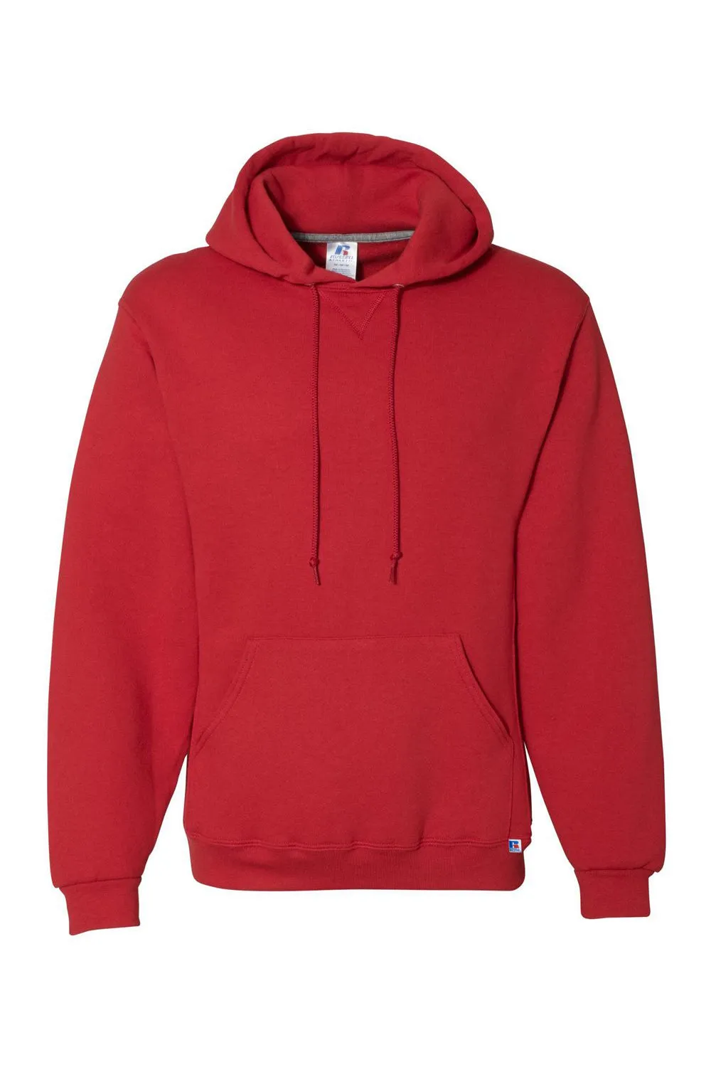 Russell Athletic Mens Dri-Power Moisture Wicking Hooded Sweatshirt Hoodie w/ Pouch Pocket - True Red