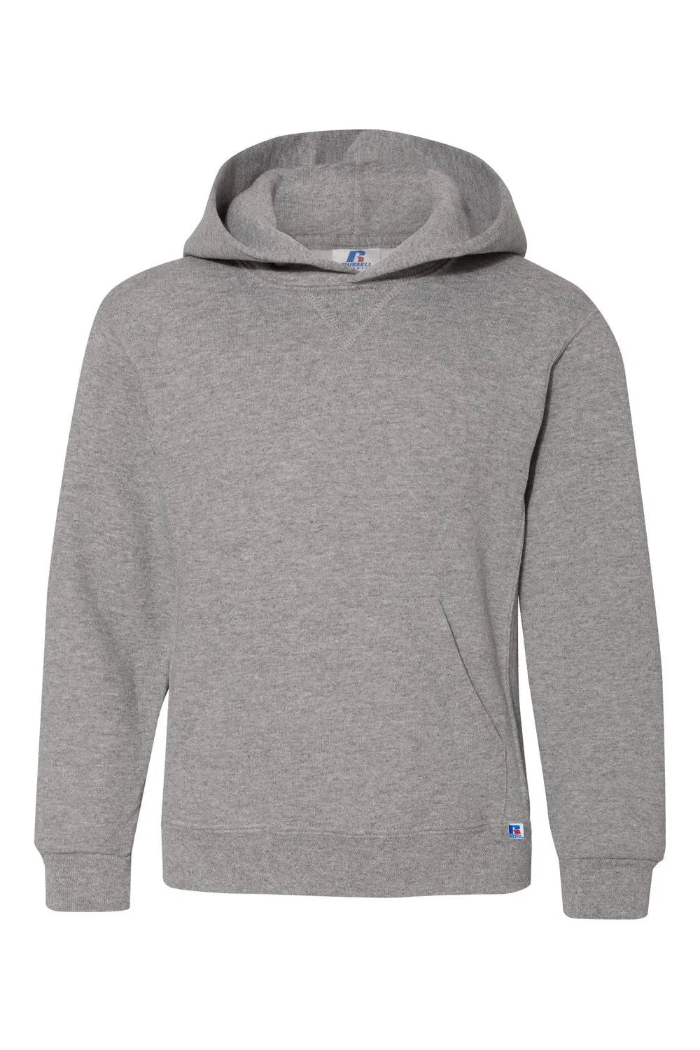 Russell Athletic Youth Dri Power Moisture Wicking Hooded Sweatshirt Hoodie w/ Pouch Pocket - Oxford Grey  online