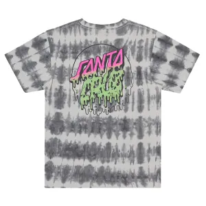 Santa Cruz - Rad Dot Hollow Youth Tee Black Tie Dye Santa Cruz