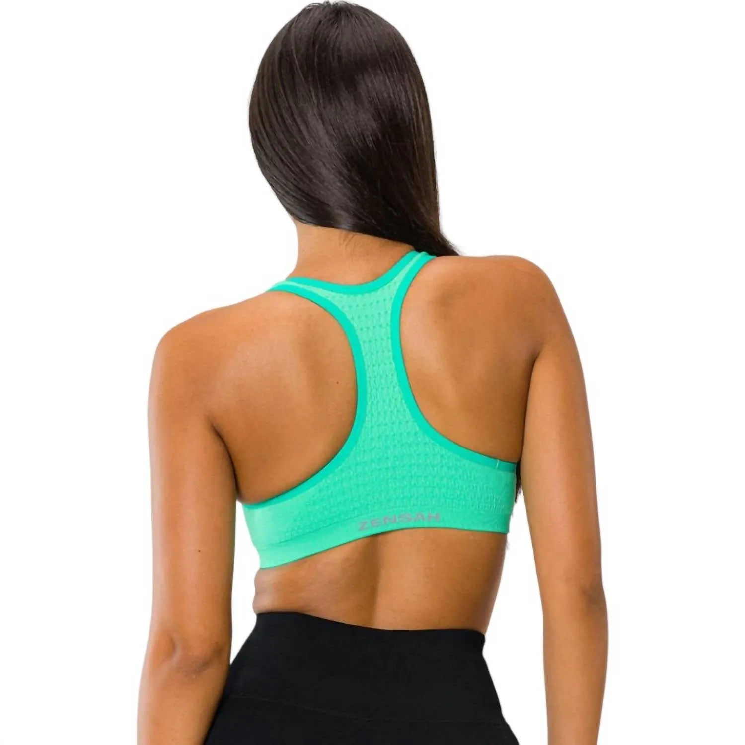 Seamless Sports Bra In Biscay Green