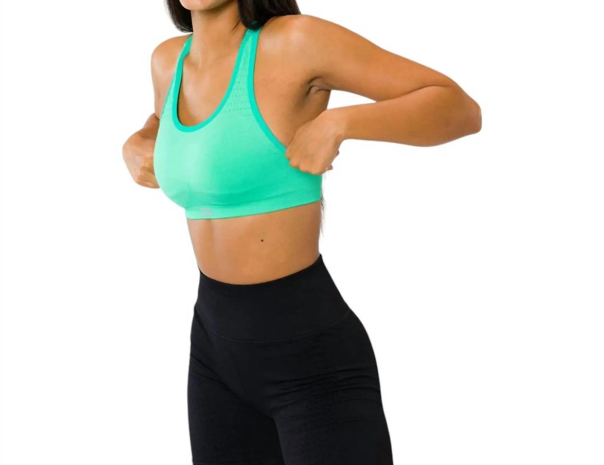 Seamless Sports Bra In Biscay Green