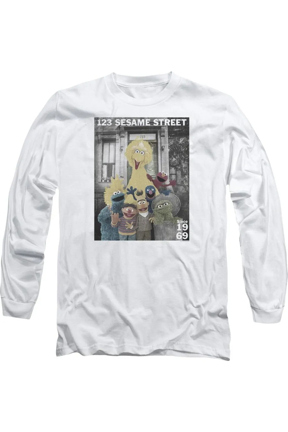 Sesame Street Best Address Long Sleeve Adult Tee / T-Shirt