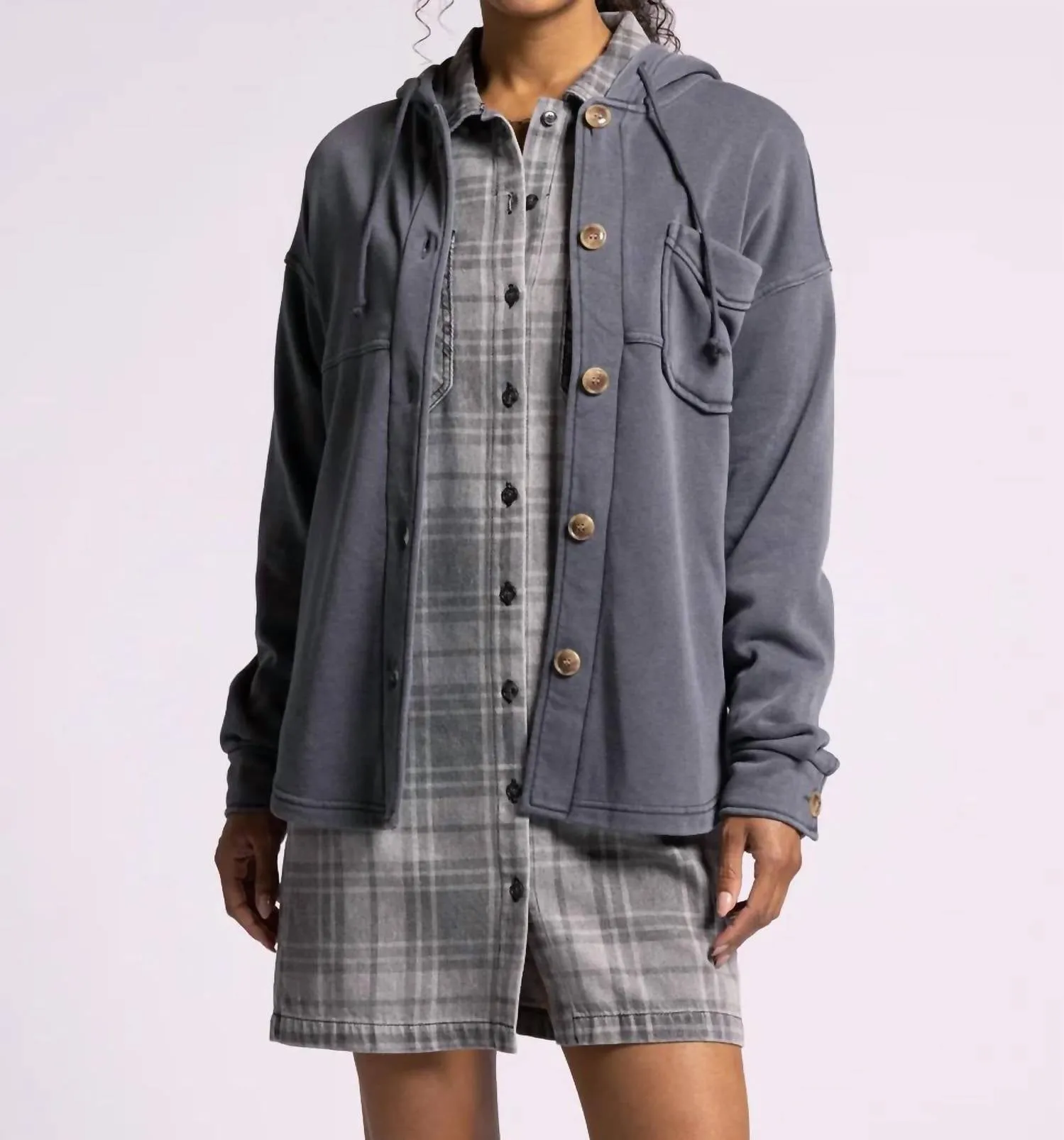 Shyla Jacket In Charcoal Grey
